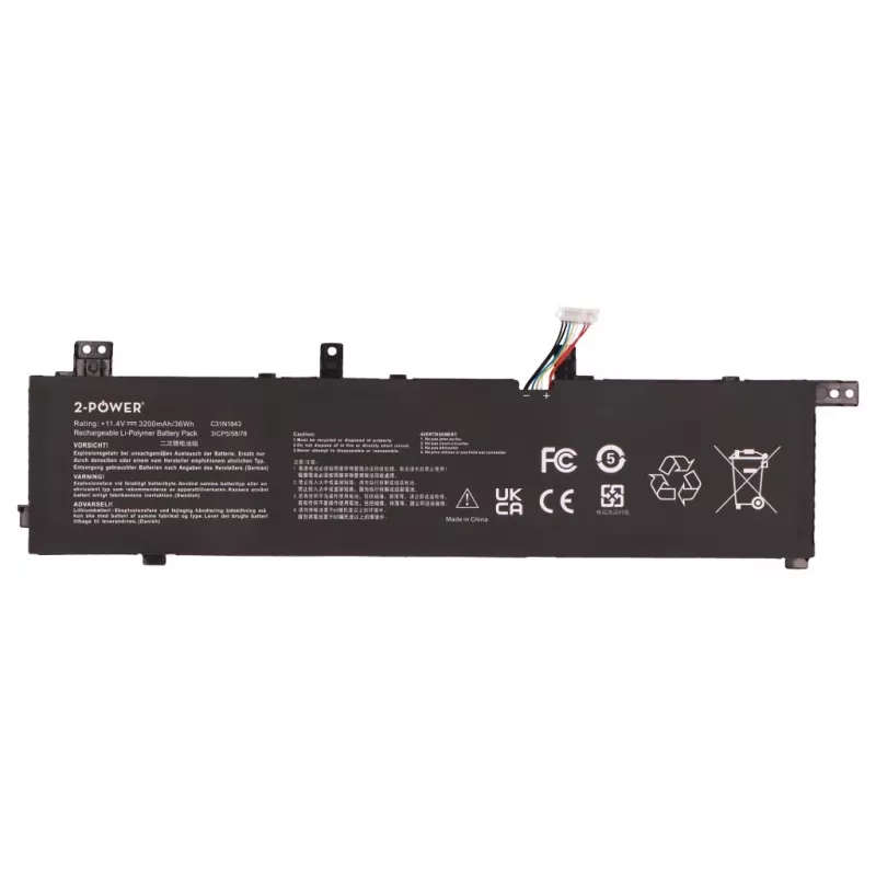 2-Power pääakku - 3200 mAh - 11,1V - Li-Ion - HP ProBook 430 -sarja