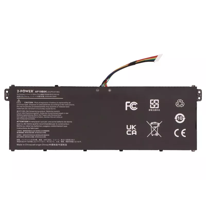 2-Power pääakku - 3400 mAh - 11,1V - Li-ion - musta - Dell Latitude E7440/E7450