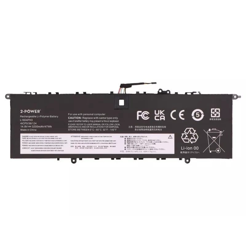 2-Power pääakku Lenovo Yoga Slim 7 Pro-14ACH5 O 82N5 - 47 Wh