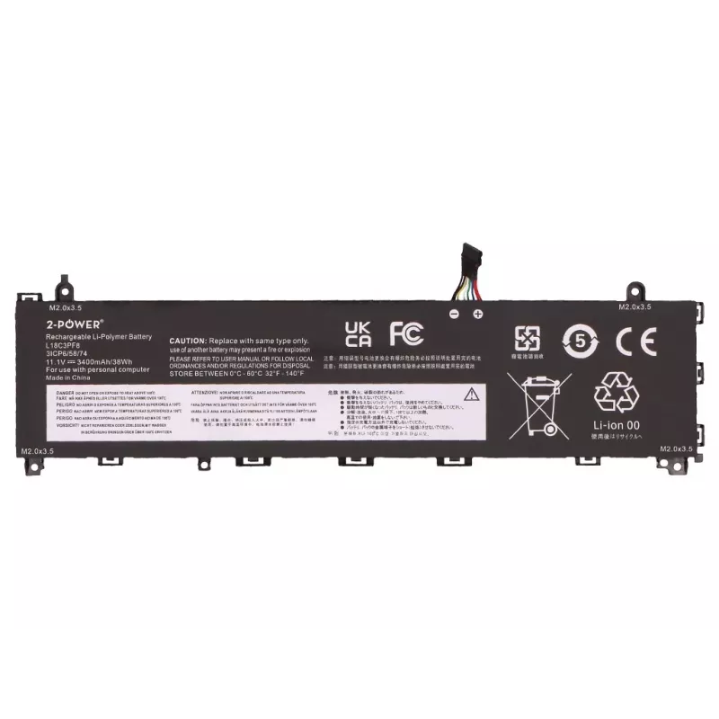 2-Power pääakku Lenovo IdeaPad S340-13IML 81UM - 3400 mAh
