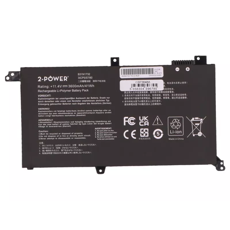 2-Power pääakku Asus VivoBook S430 - 41 Wh