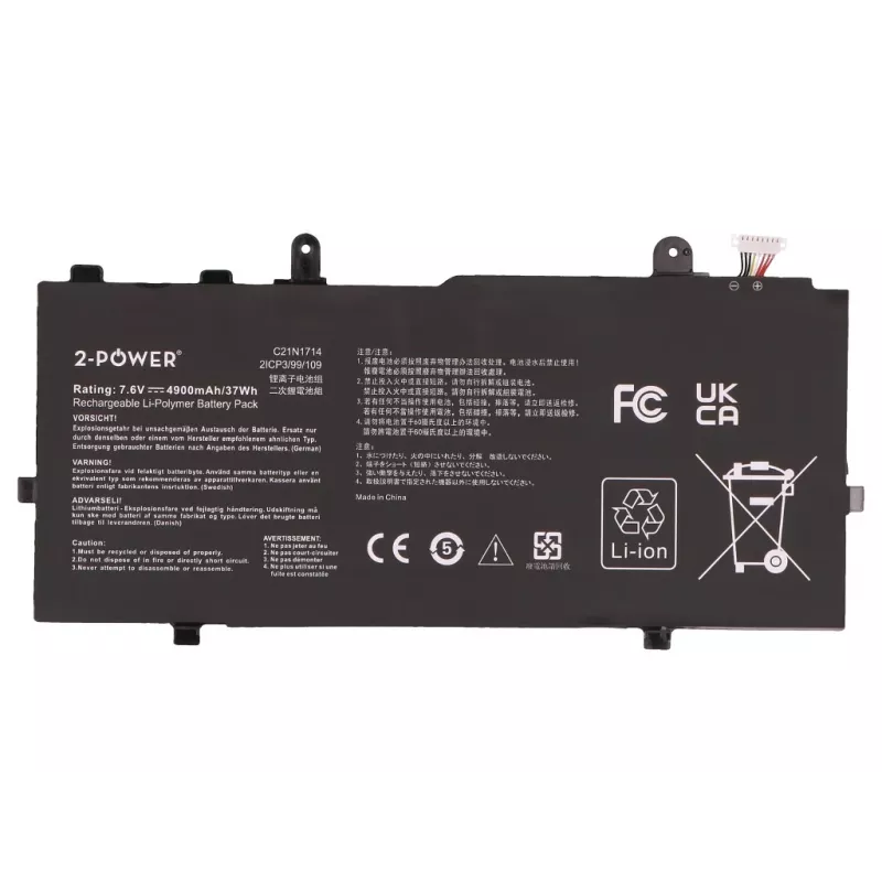 2-POWER pääakku 7,6 V 4900 mAh Asus VivoBook Flip TP401N