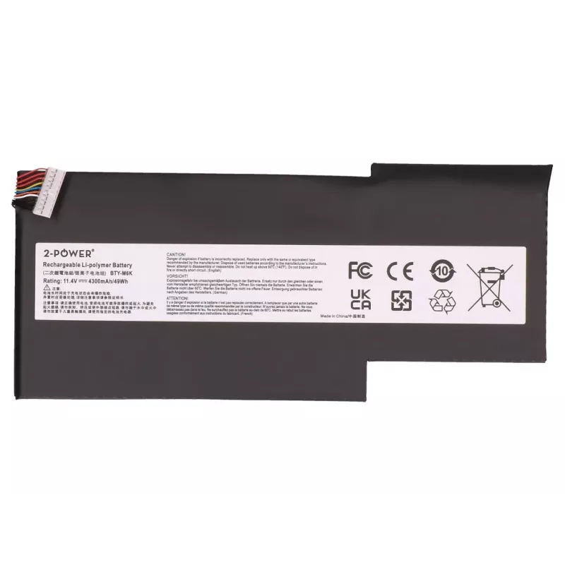 2-Power pääakku MSI GS63VR - 49 Wh litiumioni