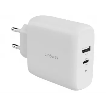 2-POWER seinälaturi PD 20W USB-C & 12W USB-A