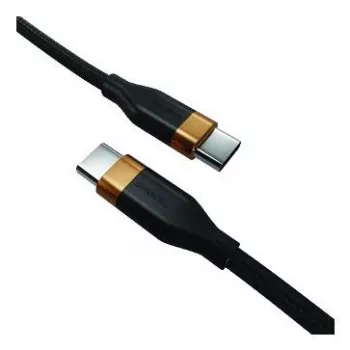 2-Power 1m USB-C - USB-C 60W lataus- ja tiedonsiirtokaapeli musta