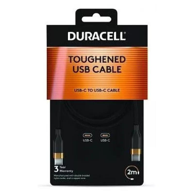 2-Power 2m USB-C - USB-C -kaapeli 60W PD pikalataus ja tiedonsiirto - musta