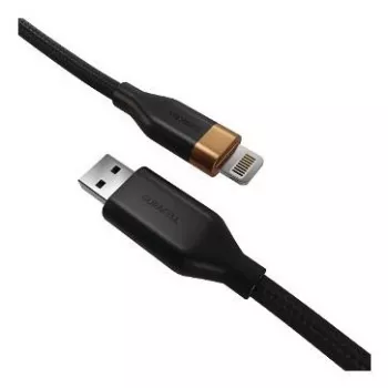 2-Power 2 m USB-A - Lightning -kaapeli - musta