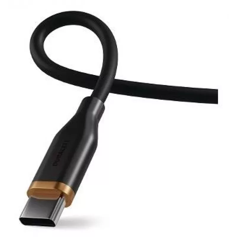 2-Power 2m USB-C - USB-C 100W silikonikaapeli musta