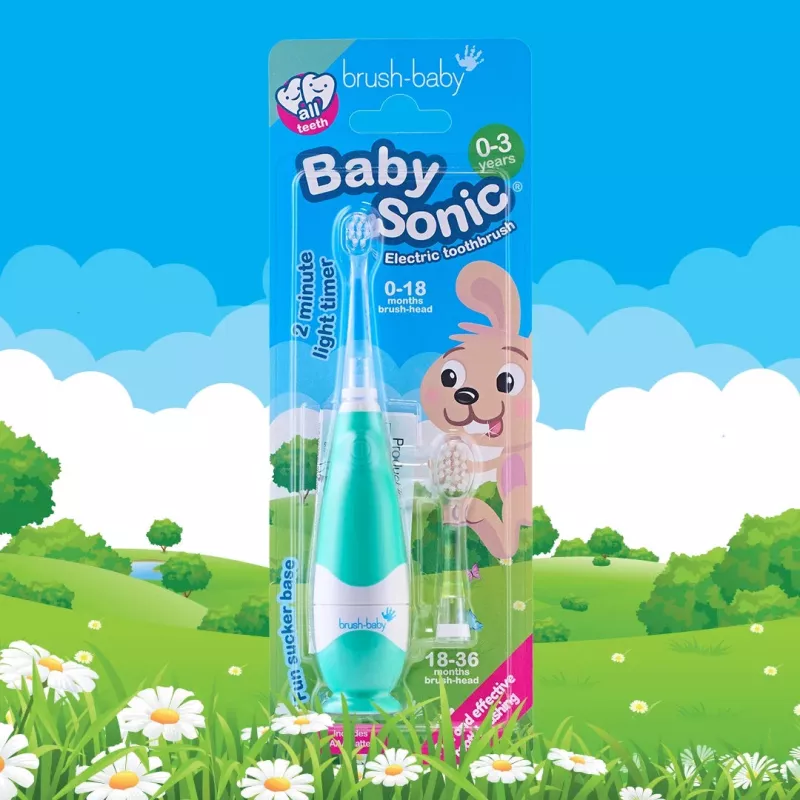 BRUSH BABY Baby Sonic äänihammasharja 0-3 vuotta Marine