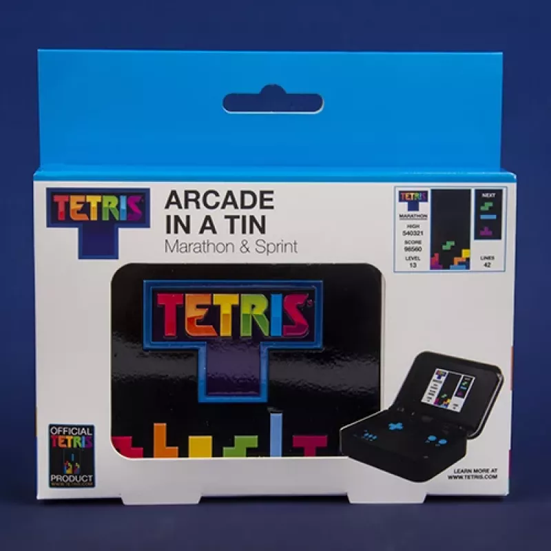 FIZZ CREATIONS Tetris retro arcade -kädessä pidettävä konsoli, väri, metallirunko
