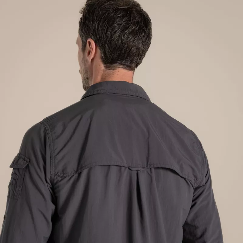 Craghoppers NosiLife Adventure LS Shirt III - Black Pepper, koko M