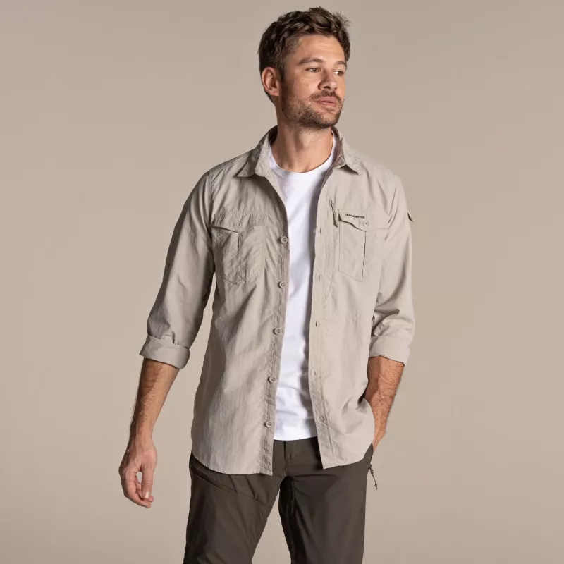 Craghoppers NosiLife Adventure LS Shirt III - Parchment - koko L