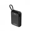 Canyon OnPower 104 10000 mAh varavirtalähde USB-C- ja Lightning-kaapelilla musta