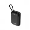 Canyon OnPower 204 20000 mAh varavirtalähde USB-C- ja Lightning-kaapeleilla, musta