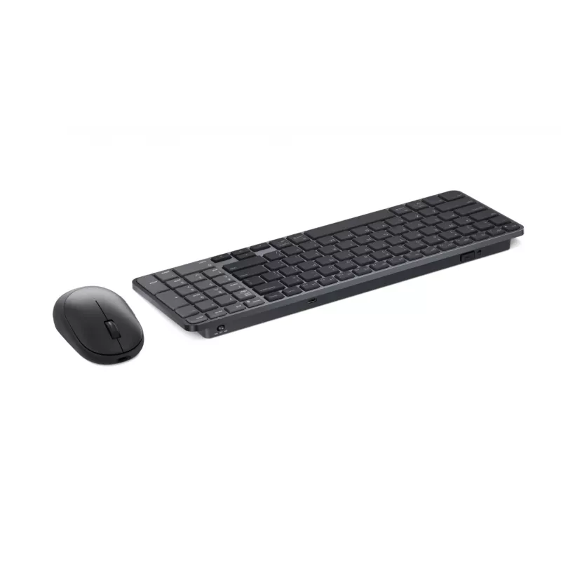 Dell Pro 7 ladattava kompakti näppäimistö- ja hiiriset - KM746 - viro (QWERTY) - titaaninharmaa