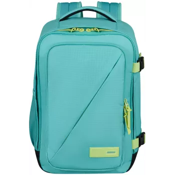 American Tourister Take2Cabin S käsimatkatavarareppu Dusty Turquoise/Lime