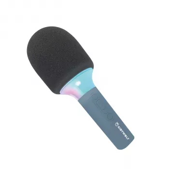 KIDYWOLF Bluetooth-mikrofoni vaaleansinisillä LED-valoilla