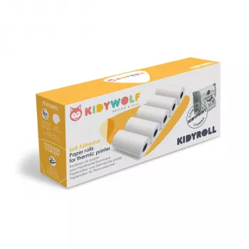 KIDYWOLF itseliimautuvat kuumarullat 5 kpl:n pakkaus - 57 mm x 30 mm valkoinen