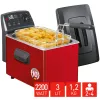 FRITEL TURBO SF -rasvakeitin 3L 2200W musta/punainen/harmaa