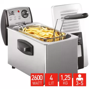 FRITEL Starter rasvakeitin 4 litraa 2,6 kW harmaa