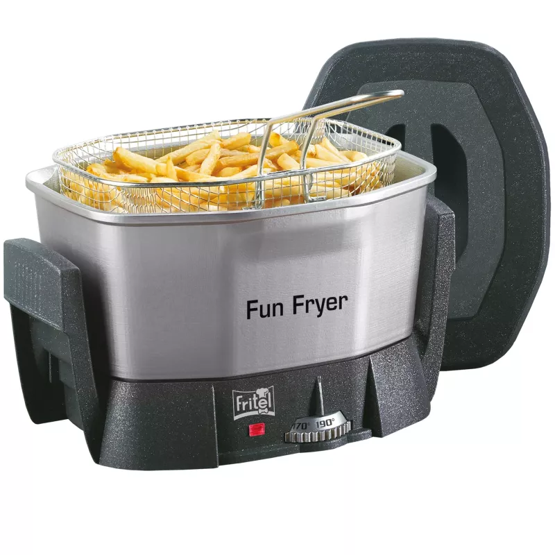 FRITEL Starter -rasvakeitin 1,5L 1400W musta/harmaa/hopea