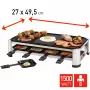 FRITEL RG 2170 raclette-grilli ruostumaton teräs kromi/musta 1200 W 8 henkilölle
