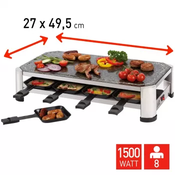 FRITEL SG 2180 Raclette ruostumaton teräs/kromi musta