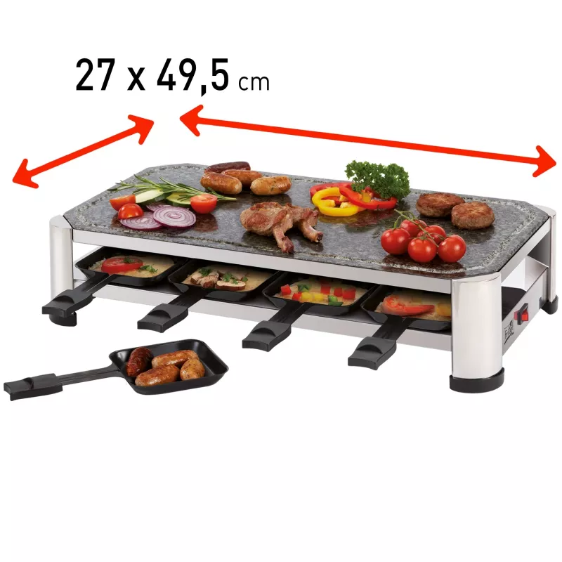 FRITEL SG 2180 Raclette ruostumaton teräs/kromi musta
