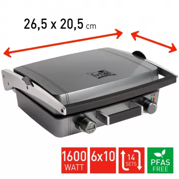 FRITEL WaffleTastic CW 3648 vohvelirauta 6x10 metalli antrasiitti