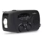 Nedis RDFMCR2000BK aurinkoradio taskulampulla ja SOS-toiminnolla, FM/AM, USB-C, 2000 mAh, musta