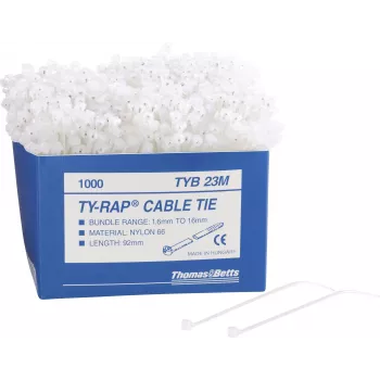 ABB TY-RAP nippuside 3,6x140 mm musta UV-kestävä polyamidi 6.6 (1000 kpl:n pakkaus)