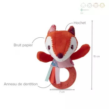 Lilliputiens Alice the Fox monitoiminen pehmeä lelu 3m+ 83035