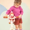 Lilliputiens Lena-nukke pyöränistuimessa pehmolelun ja kypärän kanssa 18 kk+