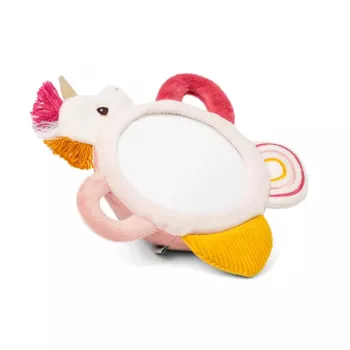 Lilliputiens aktiviteetti-peili Lena the Unicorn kahvoilla, aistilelu vauvoille 3 kuukaudesta alkaen