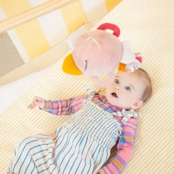 Lilliputiens aktiviteetti-peili Lena the Unicorn kahvoilla, aistilelu vauvoille 3 kuukaudesta alkaen