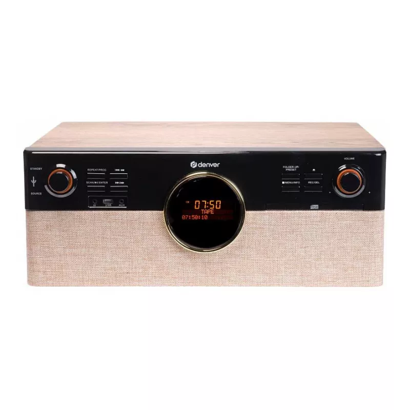 Denver MRD-180 retro musiikkikeskus puu DAB+/FM CD kasetti Bluetooth