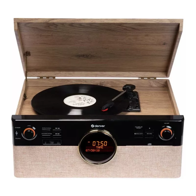 Denver MRD-180 retro musiikkikeskus puu DAB+/FM CD kasetti Bluetooth