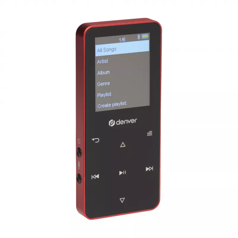 Denver MP-1830R MP4-soitin Bluetoothilla, 1,8 tuuman näyttö, 4GB, punainen