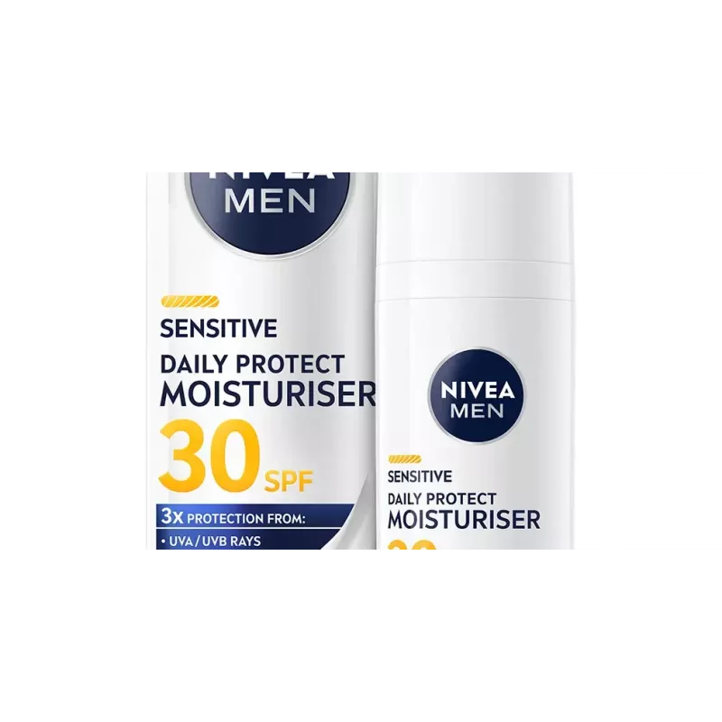 NIVEA Men Sensitive Daily Protect kosteusvoide kasvoille SPF30 50 ml