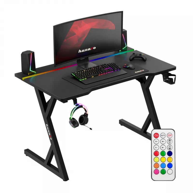 Huzaro Hero 2.4 RGB musta pelipöytä