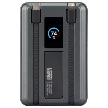 Powerbank Newell MS-10000 Pro MagSafe 10000 mAh Lightning, USB-C - harmaa