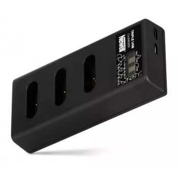 Newell CD-USB-C kolmikanavainen akkulaturi Sony NP-BX1 -akuille