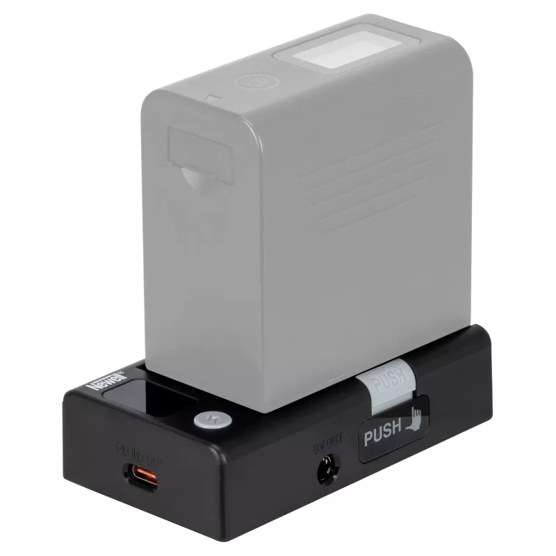 Newell DC-USB yleissovitin NP-F-akuille