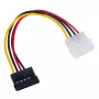Akyga AK-CA-17 Molex-SATA-virtasovitinkaapeli, 15 cm