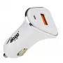 Akyga AK-CH-07 autolaturi 12/24V 18W USB-A Quick Charge 3.0 5-12V / 1.5-3A valkoinen