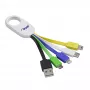 Akyga AK-AD-51 5-in-1 USB-latauskaapeli avaimenperänä, USB-A - USB-C / Micro-USB / Mini-USB / Lightning