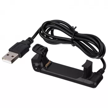 Akyga AK-SW-19 USB-latauskaapeli klipsillä Garmin Forerunner 220 -kellolle, 1 m, musta