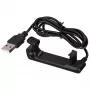 Akyga AK-SW-19 USB-latauskaapeli klipsillä Garmin Forerunner 220 -kellolle, 1 m, musta