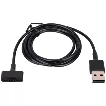 Akyga AK-SW-23 magneettinen USB-latauskaapeli Fitbit Ionic -kellolle, 1 m, musta