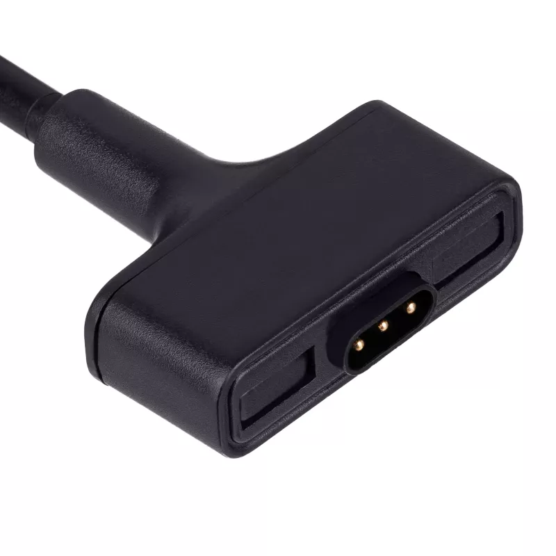 Akyga AK-SW-23 magneettinen USB-latauskaapeli Fitbit Ionic -kellolle, 1 m, musta